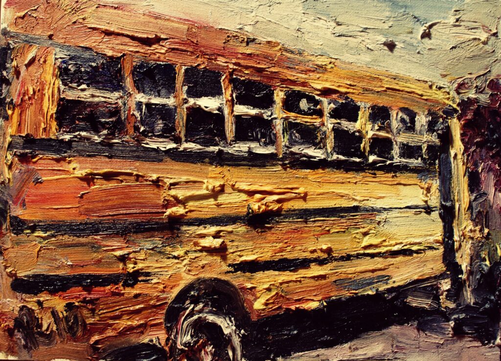 Painting by Regina Shepeteya the artist of our short film